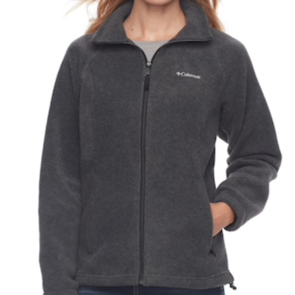 Columbia Full Zip Three Lakes Charcoal Fleece coat